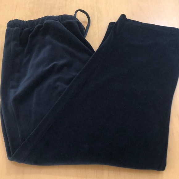 Bobbie brooks Wide Leg BLACK Velour Pants - Size: 2XL - Picture 1 of 5